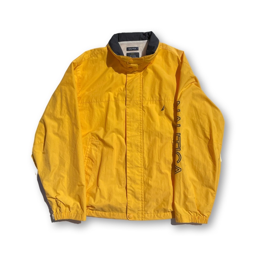 Vintage Nautica Windbreaker Size XXL Yellow